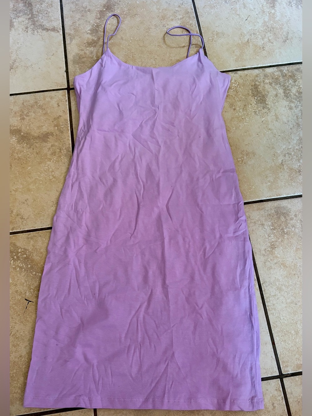 Ambiance Lilac Slip Mini Dress with Spaghetti Straps
